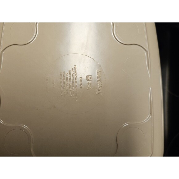 Vtg Anchor Hocking MicroWare Versatility Divided Pan Bowl Dish  W/ Lid #PM481-T1 - Picture 9 of 10